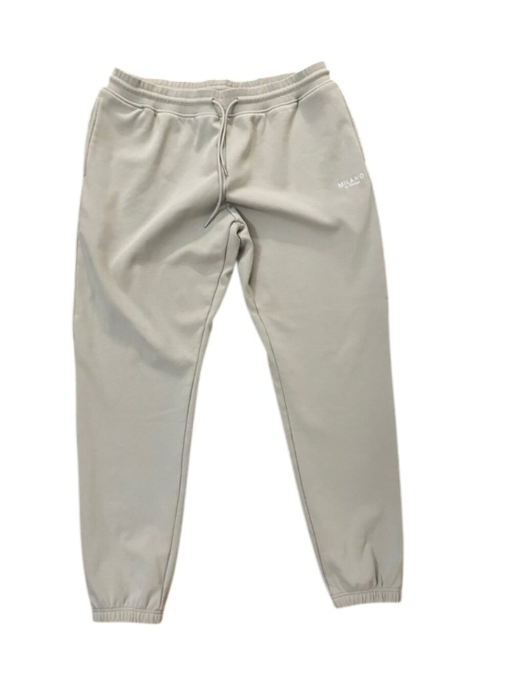 Milano Di Rouge Lux Lennox Sweatpants XL Sage Beige Fleece Joggers Drawstring